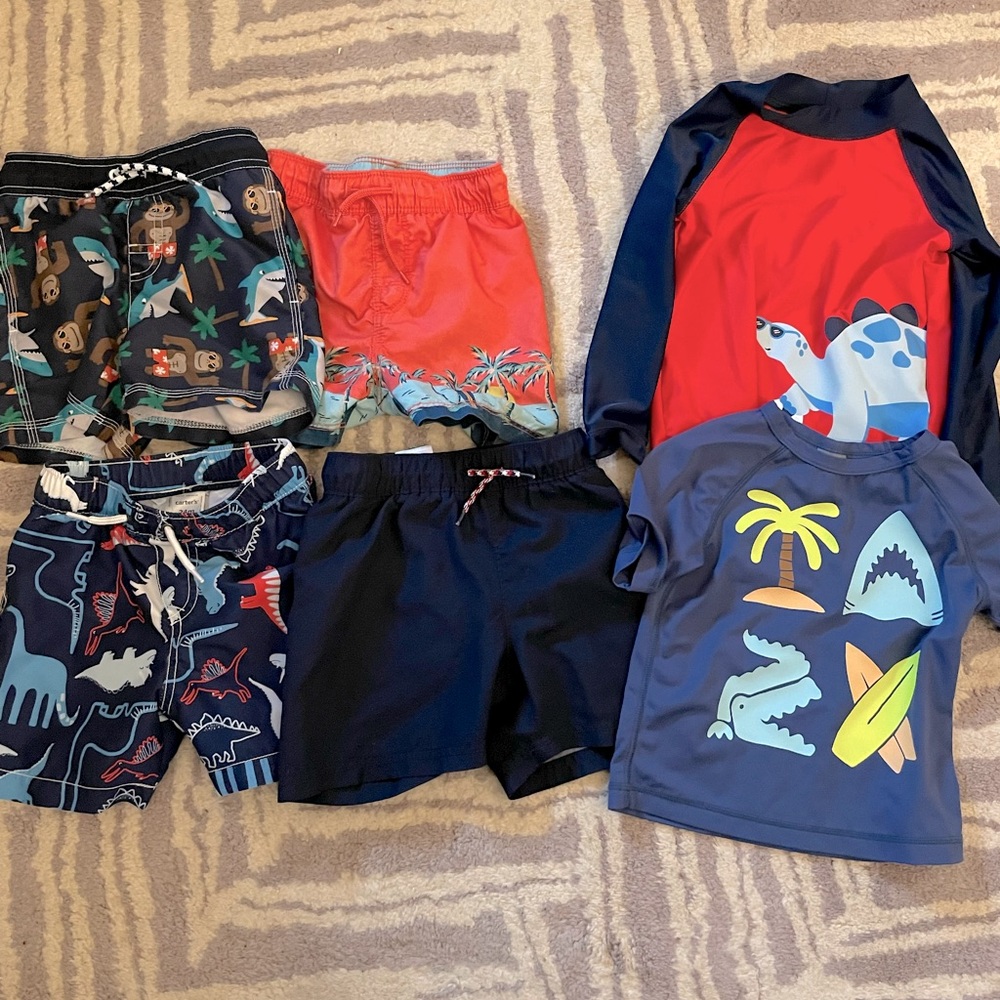 Toddler boy bathing suits bundle